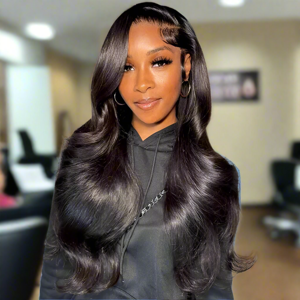 200% Density 13X6 Dark Purple Body Wave Human Hair Wigs Pre Plucked Ready Go Brazilian 99J 13x4 Wavy Lace Frontal Wigs For Women