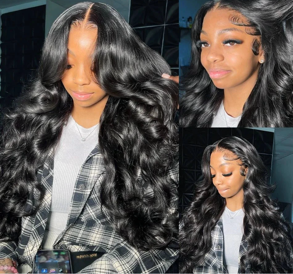 250% 30-36inch Body Wave 13x6 Hd Frontal Human Hair Pre-plucked Lace Brazilian Remy 13x4 Front Wig 4x4 Closure With Hd Full Lace