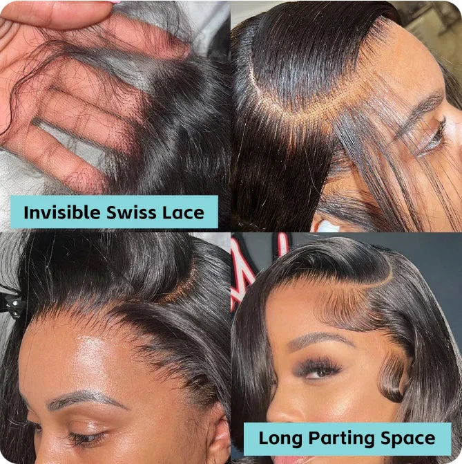 13x4 Body Wave Lace Front Wig Human Hair PrePlucked Brazilian Human Hair Lace Frontal Wigs For Women 4x4 Lace Closure Wig