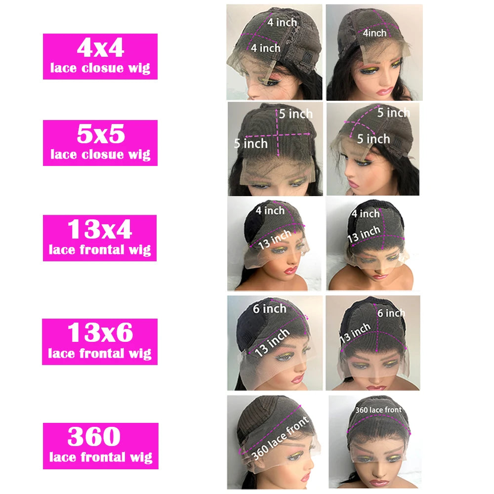 13x4 Body Wave Lace Front Wig Human Hair 360 Full Lace Wig Pre Plucked 4x4 5x5 Lace Closure Wig 40 Inch 13x6 Hd Lace Frontal Wig