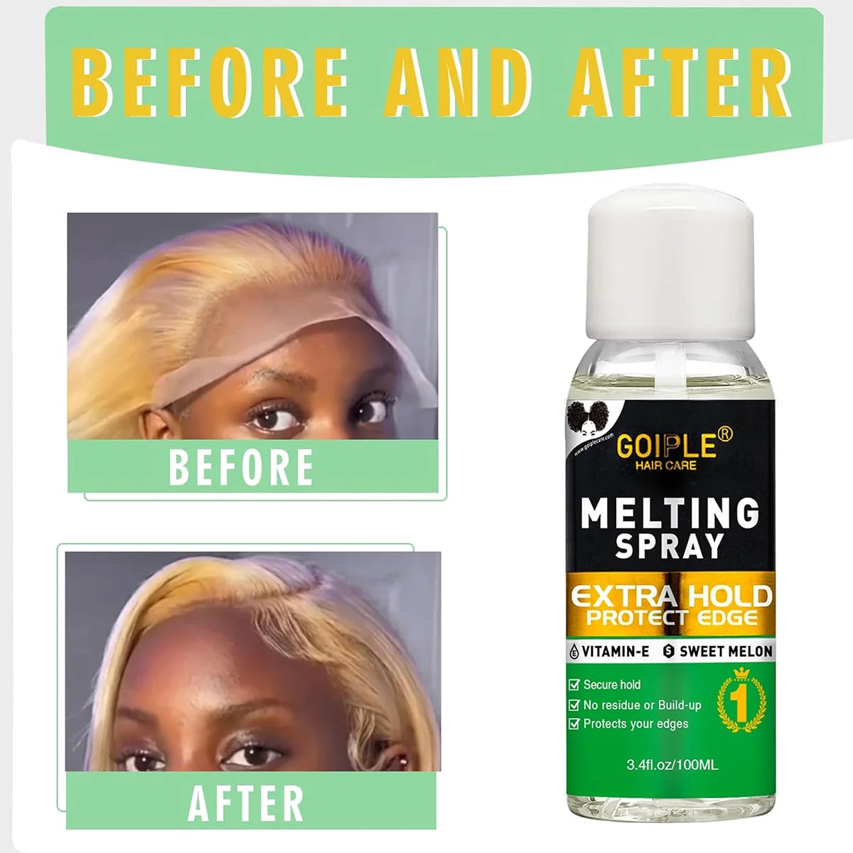 Waterproof Lace Glue Kit Glueless Lace Melting Spray Wig Adhesive Extra Hold For Lace Front Hair Glue Edge Control Wax Stick
