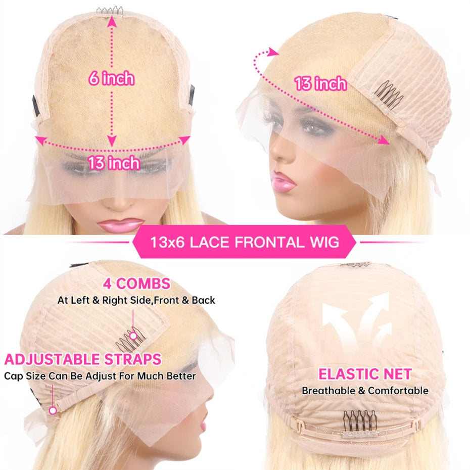 13x6 Purple Lace Front Human Hair Wig Brazilian Lace Frontal Wig Pre Plucked Long Straight Lavender Colored Lace Wigs