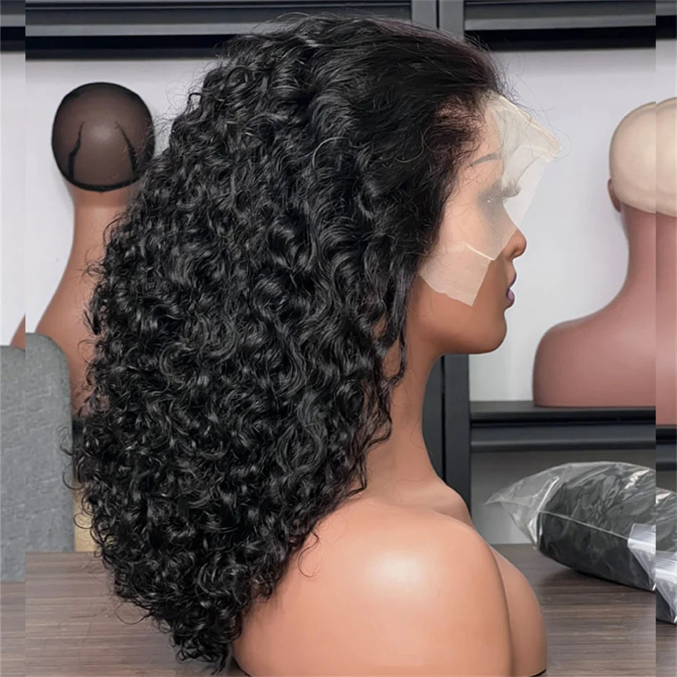 20Inch Vietnamese Hair 250 Density Kinky Curly Transparent 13x4 Lace Front Wig 13x6 Lace Frontal Human Hair Wigs Remy For Women