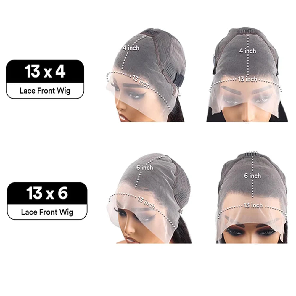 Highlight Wig Human Hair 13x6 HD Lace Frontal Human Hair Deep Wave Frontal Wigs Brazilian 13x4 Water Wave Curly Wigs For Women