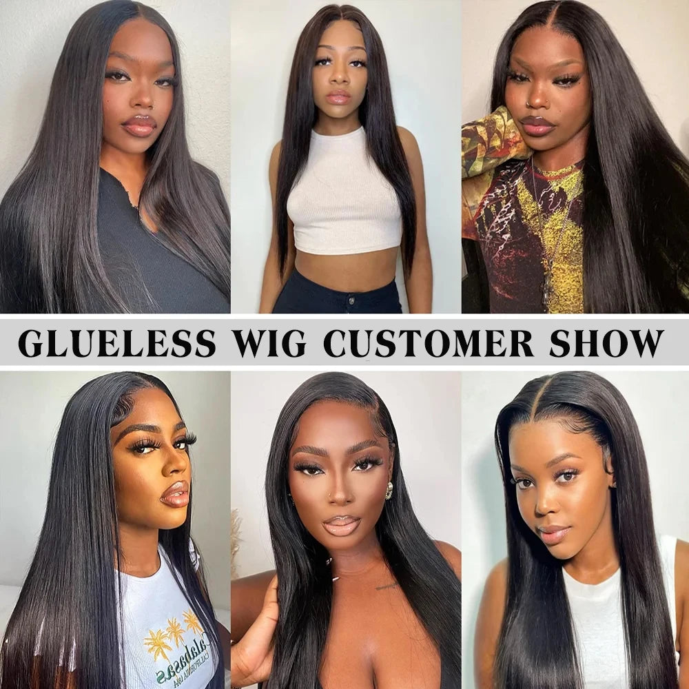 Bling 6X4 5X5 Glueless Wig Human Hair Wear and Go Straight Lace Closure Wig Human Hair 9X6 7X5 Pre Cut Lace Wigs for Women