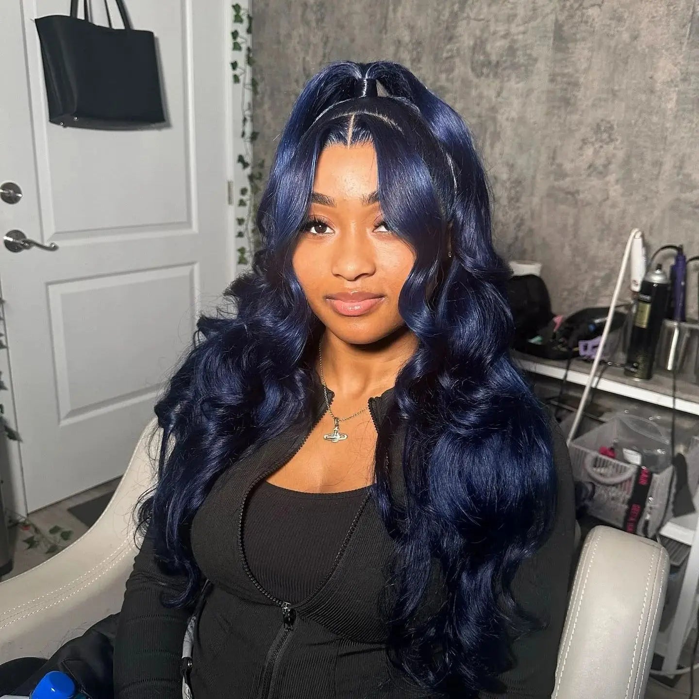 Midnight Blue lace front wigs human hair 13x4 13x6 Transparent Body Wave Lace Frontal Wig 36 inches Pre Plucked human hair wig