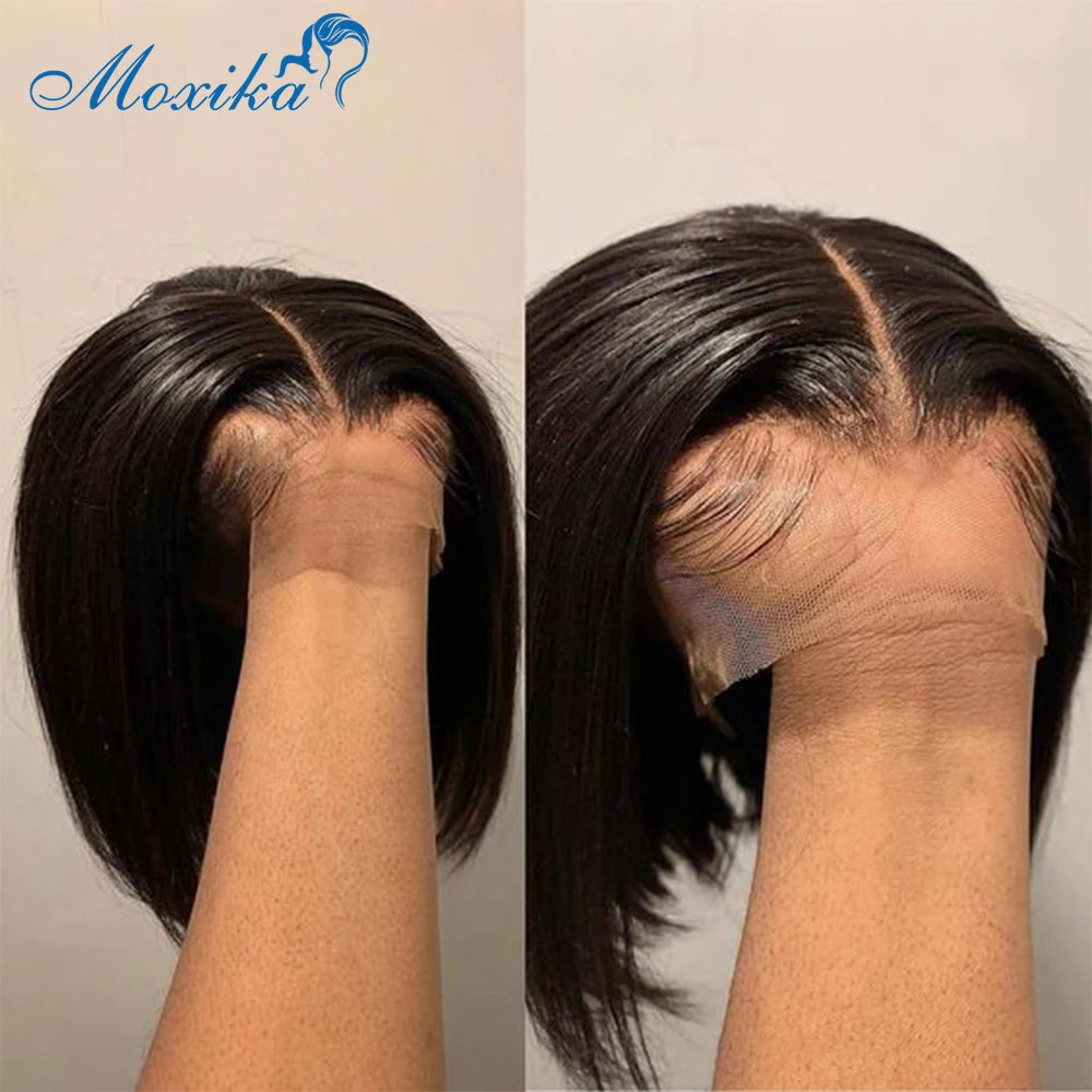 Human Hair Lace Frontal Wig Human Hair Wigs 100% Bob Wigs Straight Lace Front Wigs Human Hair Wigs