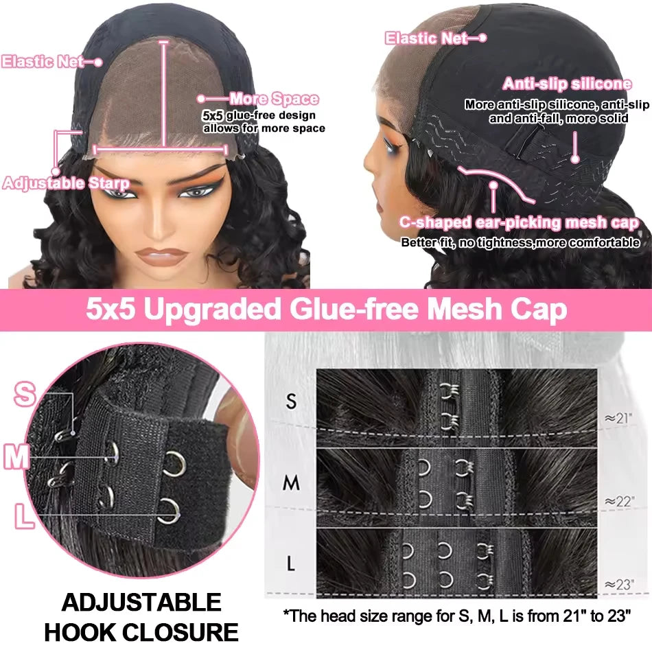 1B/99J Omber Black With Red 5x5 Highlight Lace Front Closure Body Wave Glueless Wigs Human Hair Brazilian Burgundy Colored Wigs