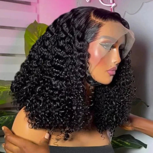 20Inch Vietnamese Hair 250 Density Kinky Curly Transparent 13x4 Lace Front Wig 13x6 Lace Frontal Human Hair Wigs Remy For Women