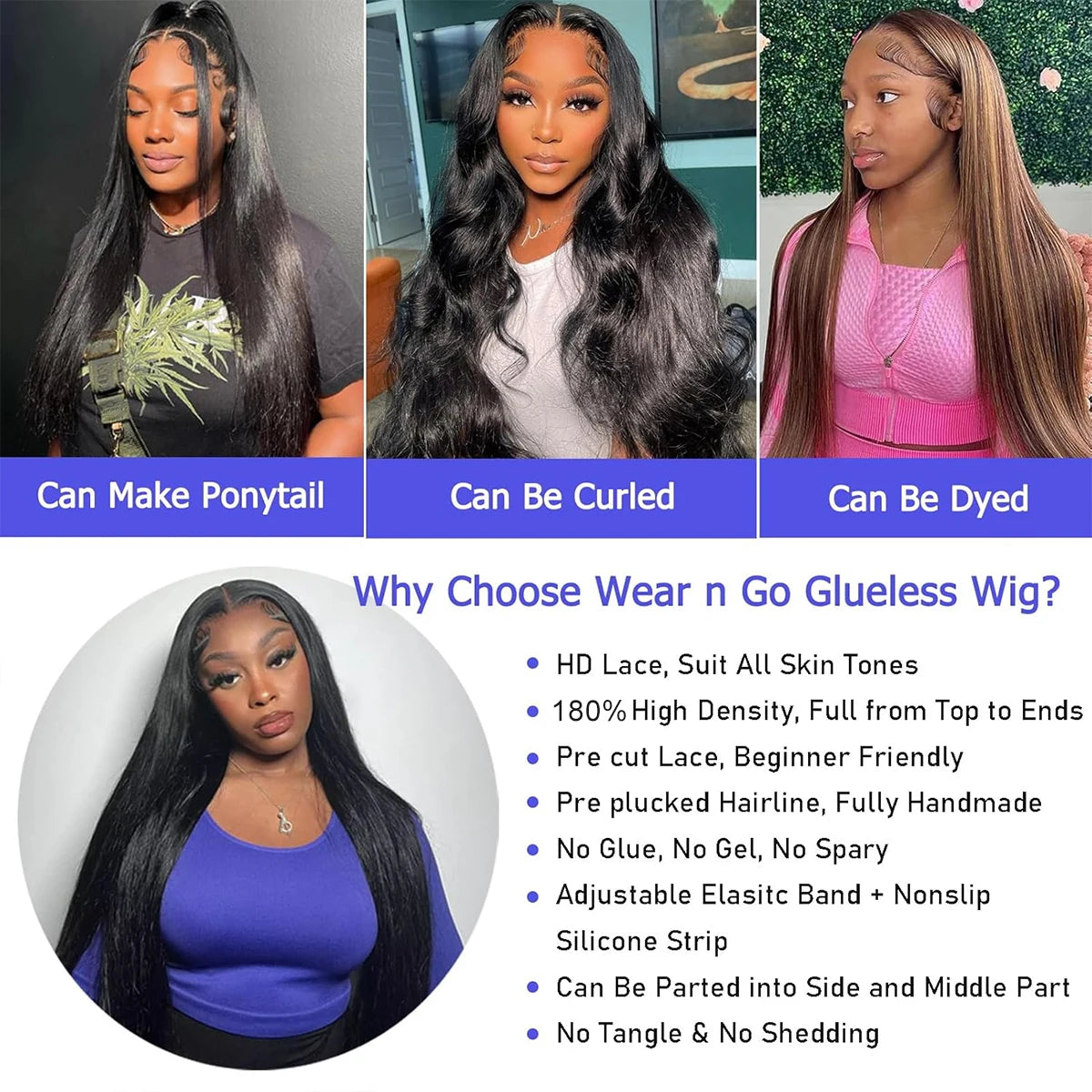 Bling 6X4 5X5 Glueless Wig Human Hair Wear and Go Straight Lace Closure Wig Human Hair 9X6 7X5 Pre Cut Lace Wigs for Women