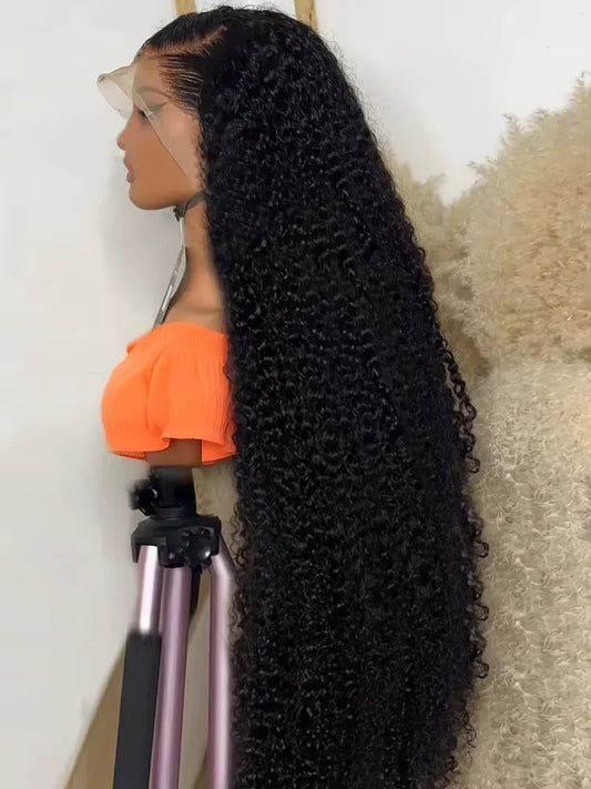 250 Density Deep Wave 30 40 Inch 13x6 13x4 HD Transparent Human Hair Wigs Water Curly Lace Front Wig Brazilian PrePlucke